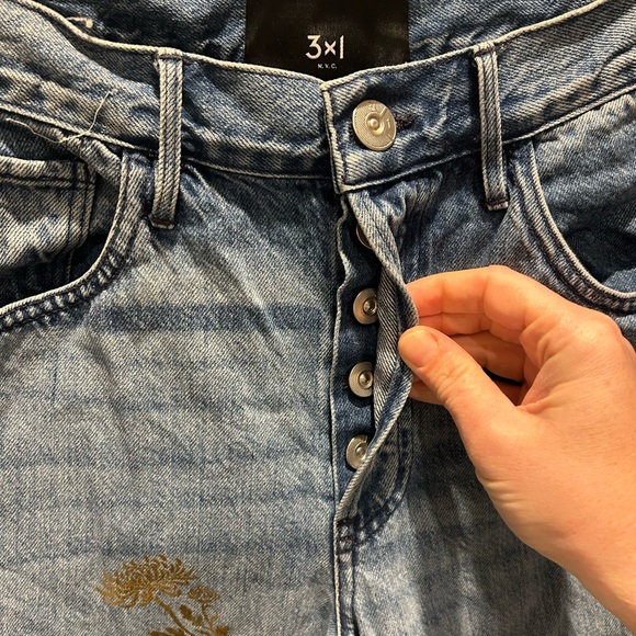 3x1 Higher Ground Eva Cropped Straight Leg Jean sz 28 - Picture 4 of 6